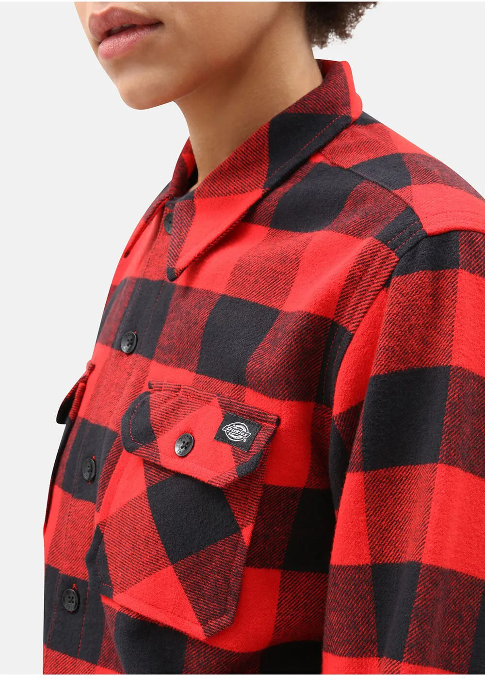 Dickies Men's Sacramento Flannel Shirt Red