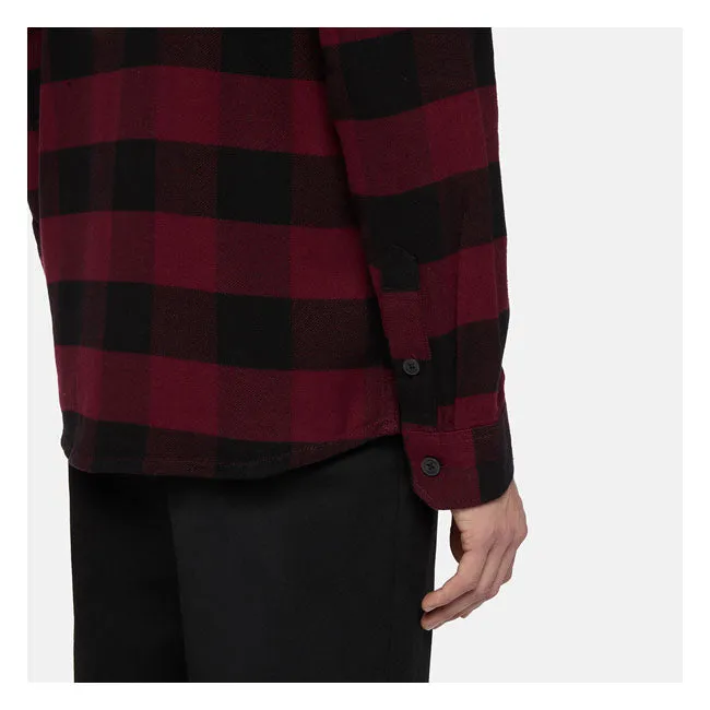 Dickies- skjorte "SACRAMENTO" Burgunder
