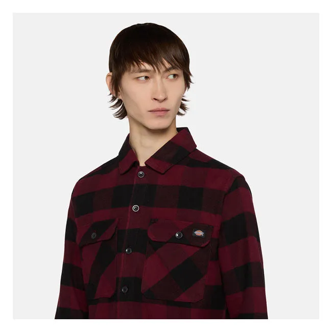 Dickies- skjorte "SACRAMENTO" Burgunder