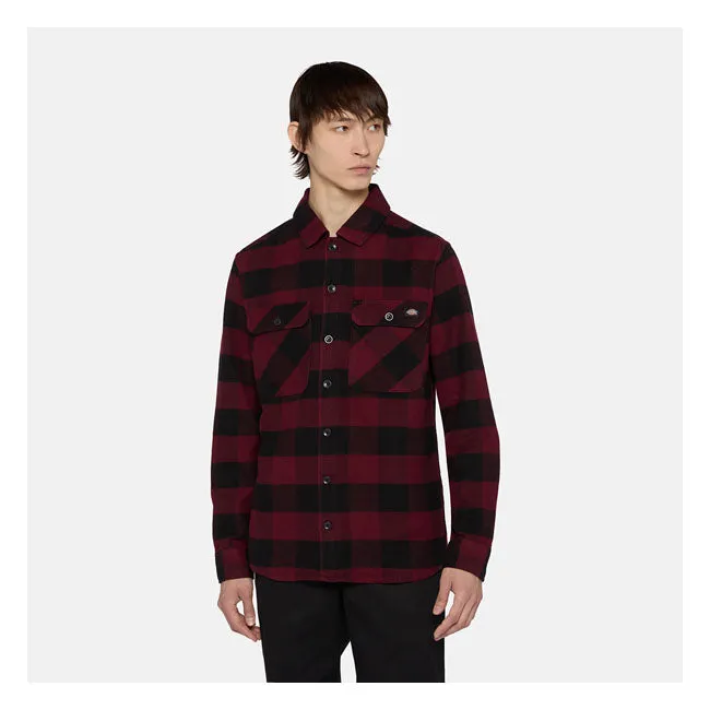 Dickies- skjorte "SACRAMENTO" Burgunder