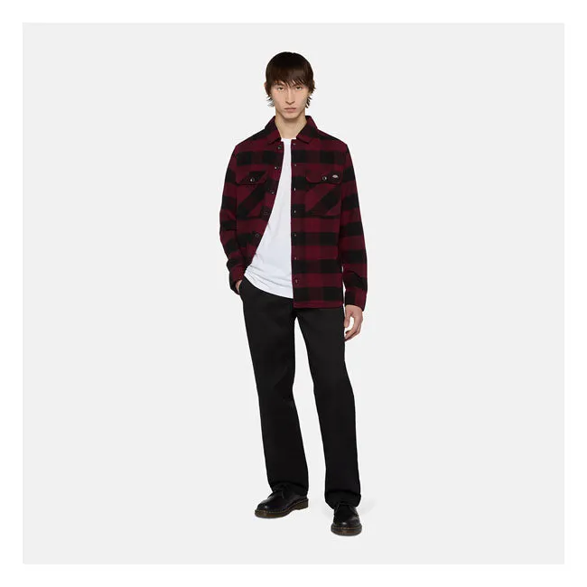 Dickies- skjorte "SACRAMENTO" Burgunder