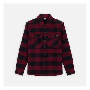 Dickies- skjorte "SACRAMENTO" Burgunder