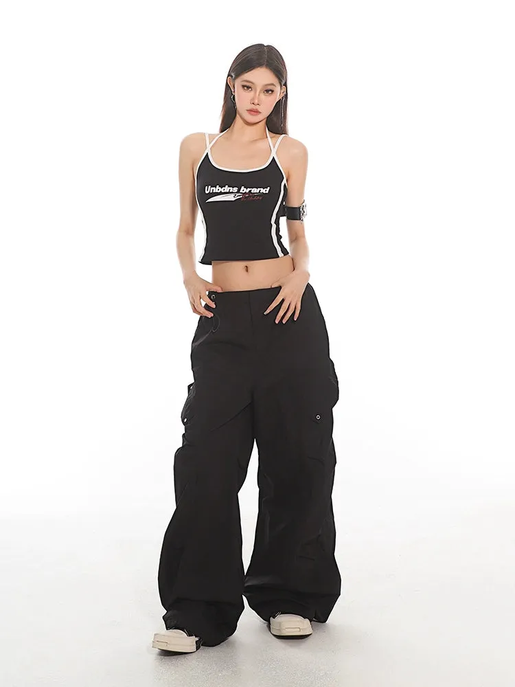 Drawstring Cargo Utility Pants
