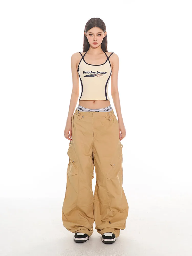 Drawstring Cargo Utility Pants