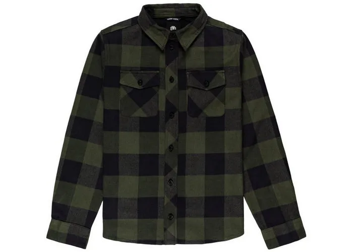 Element Tacoma 2 Boys' Long Sleeve Shirt Forest Night Heather