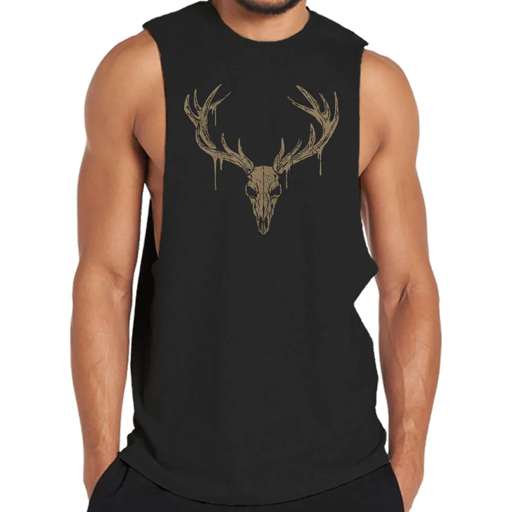 Elk Skull Graphic Tank Top