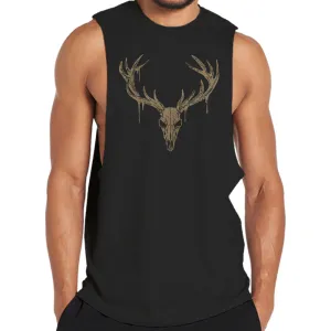 Elk Skull Graphic Tank Top
