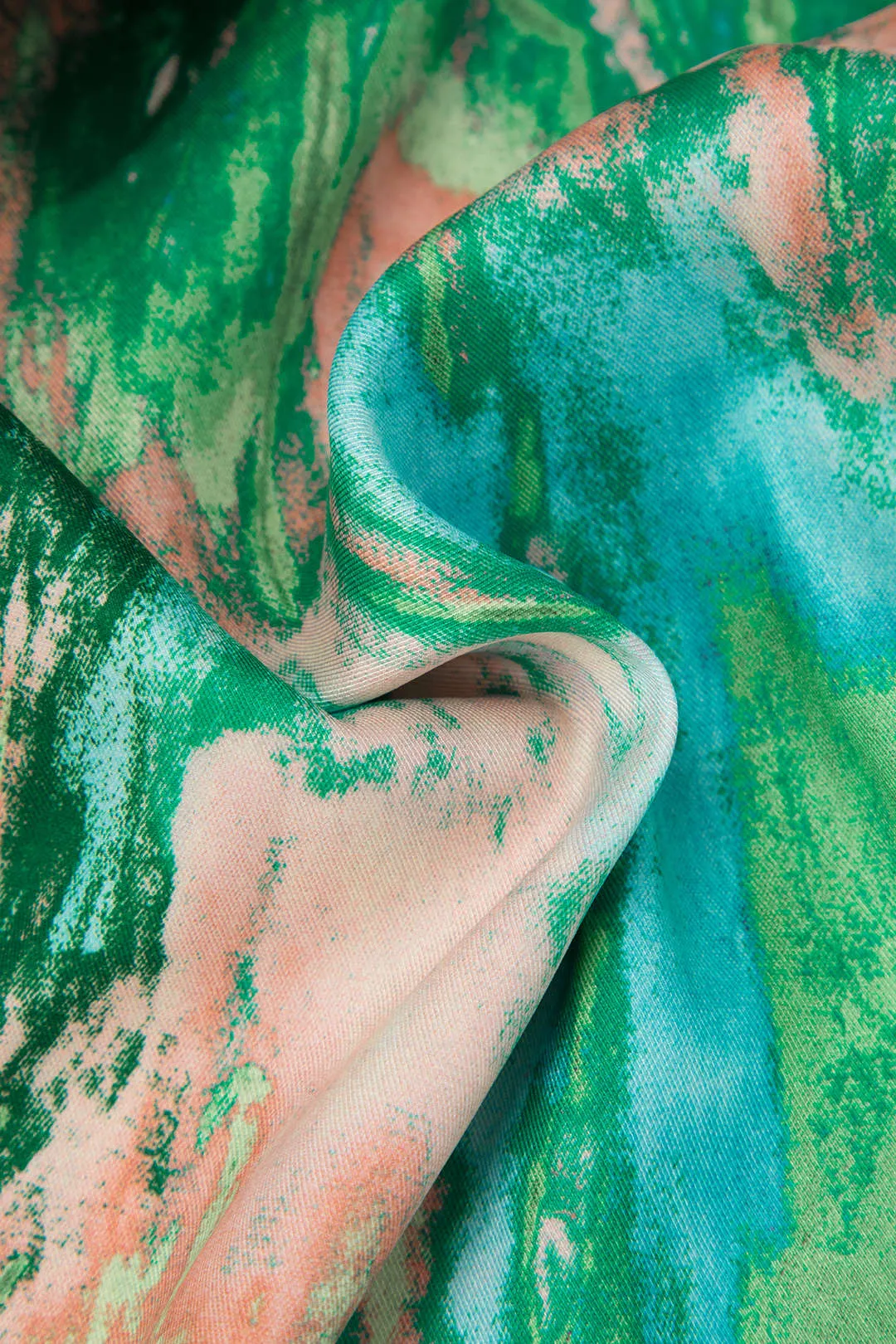 Elowen - Elegant Marble Print Woman's Full Length Pants