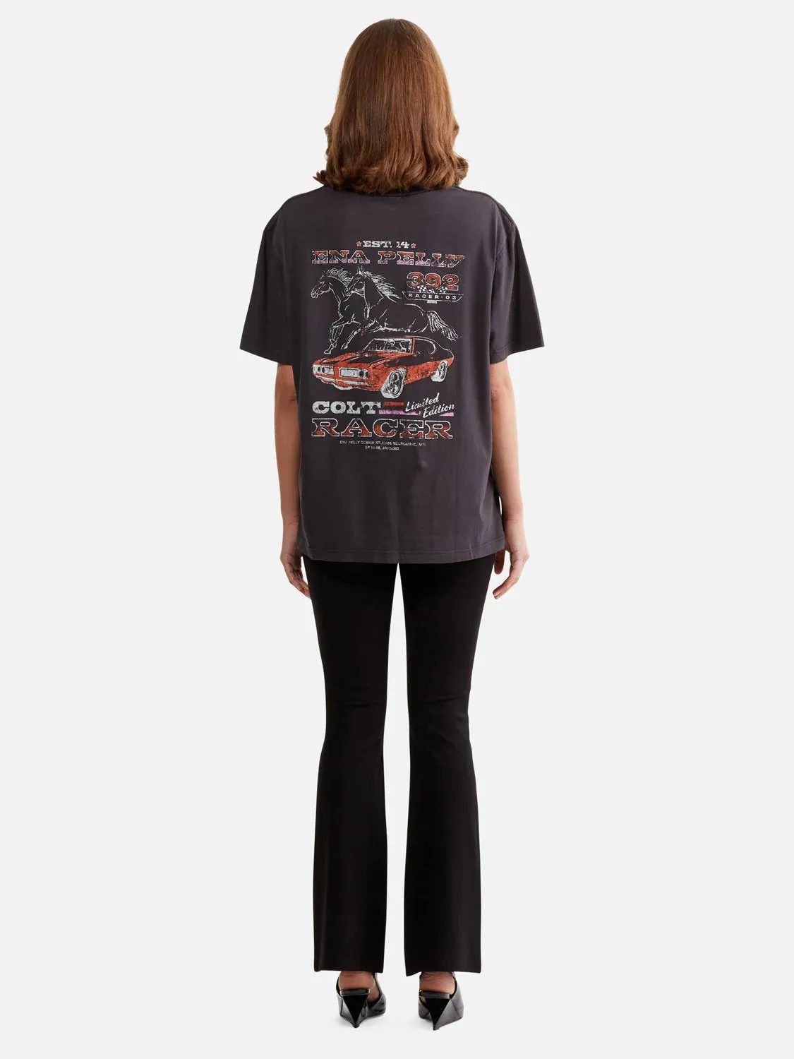 ENA Pelly II LUNA Oversized Tee Racer - Vintage Black