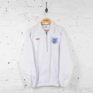 England Umbro 14 Zip Training Top Jacket - White - XL