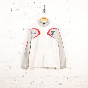England Umbro Tracksuit Top Jacket - White - S