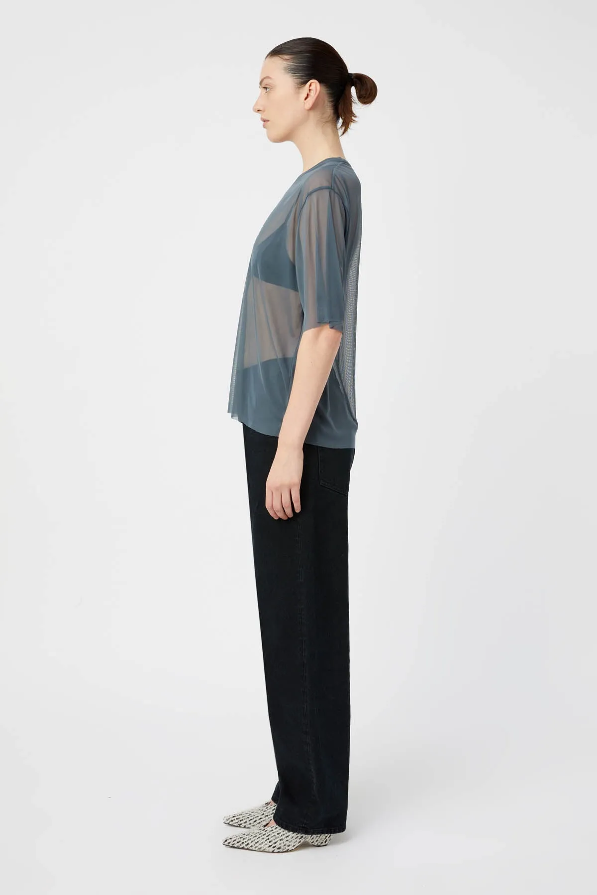 Enigma V Neck Sheer Tee