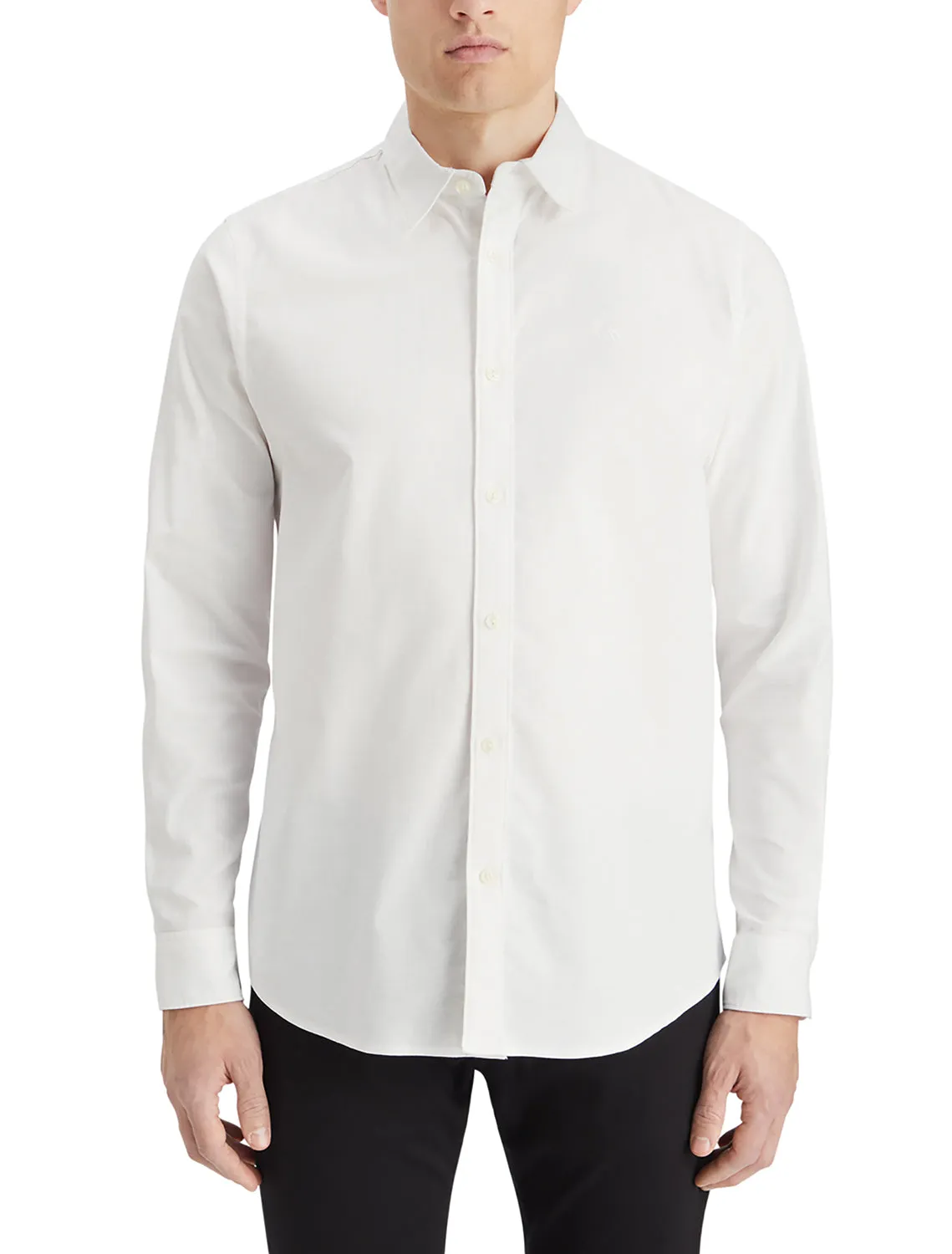 ESSENTIALS - Regular Fit Button Down Oxford - White