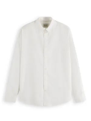 ESSENTIALS - Regular Fit Button Down Oxford - White