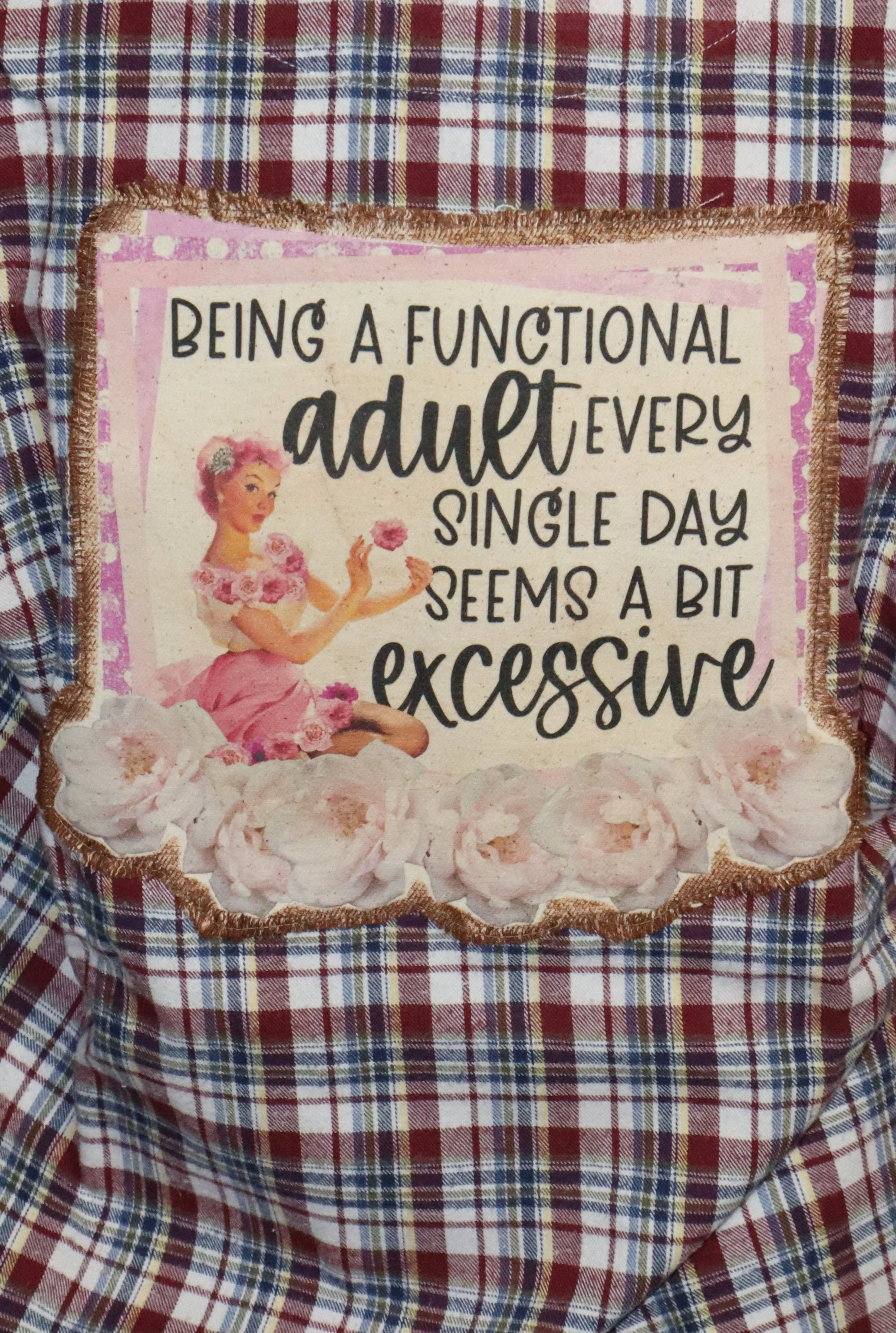 Excessive Flannel Shirt- Burgundy