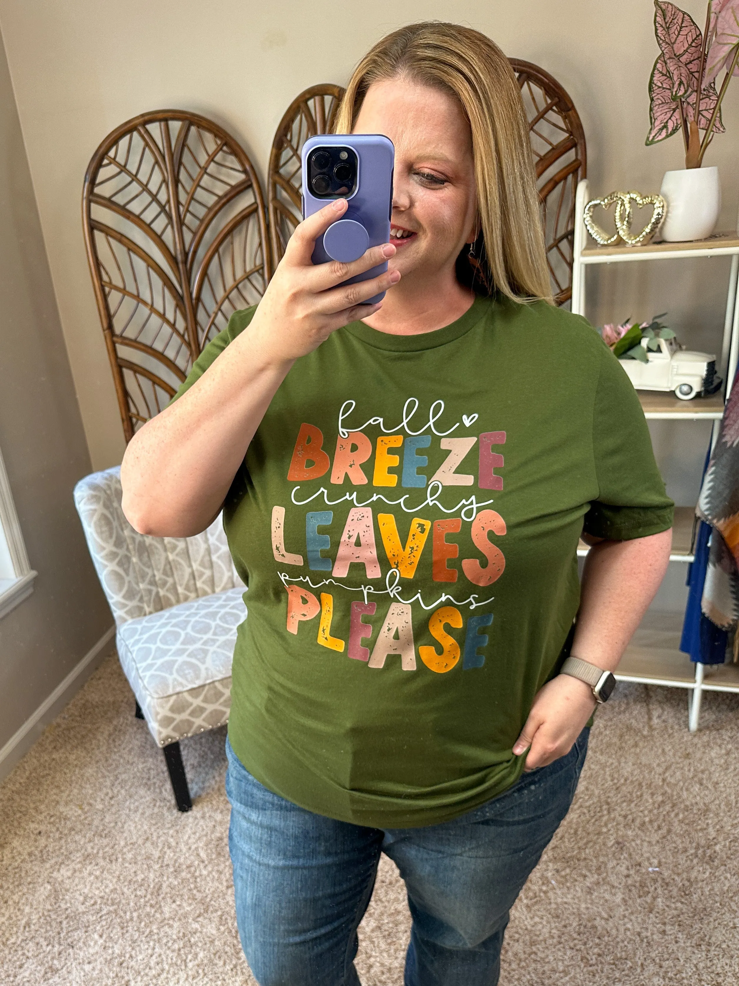 Fall Breeze, Crunchy Leaves, Pumpkin Please Graphic Tee