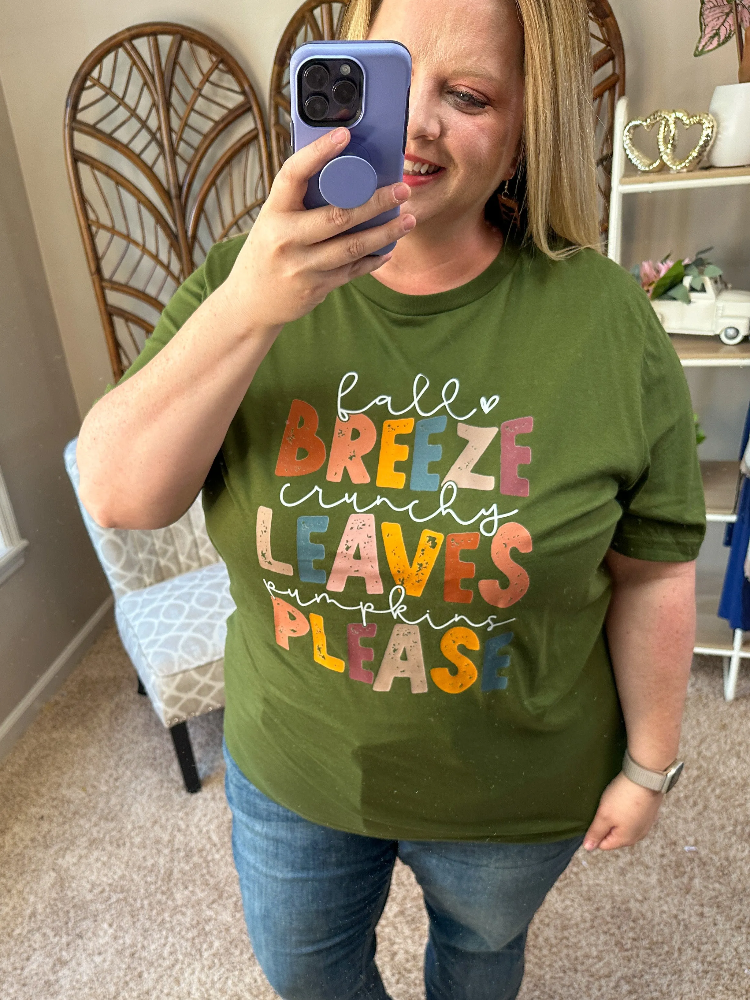 Fall Breeze, Crunchy Leaves, Pumpkin Please Graphic Tee