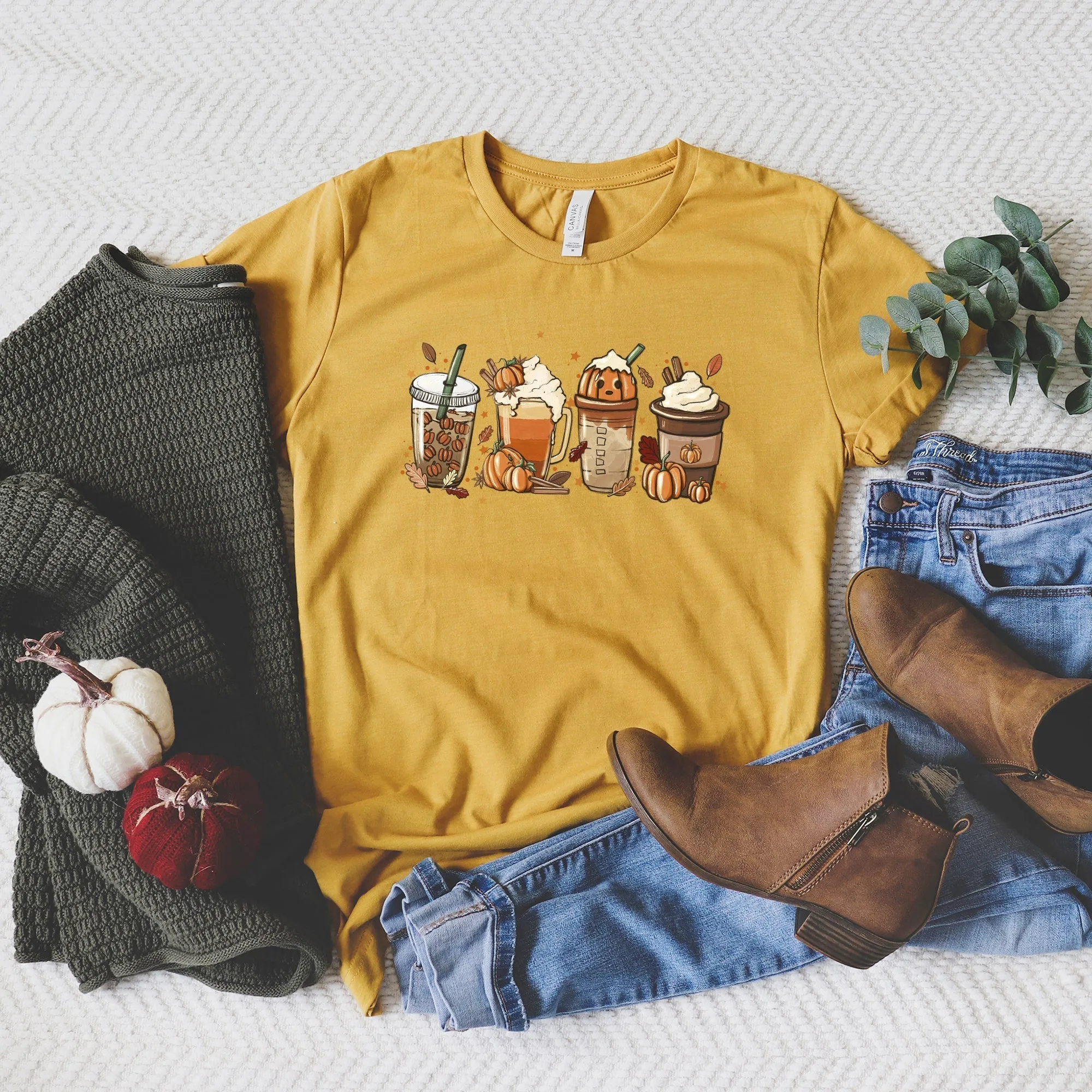 Fall Lattes | Short Sleeve Crew Neck