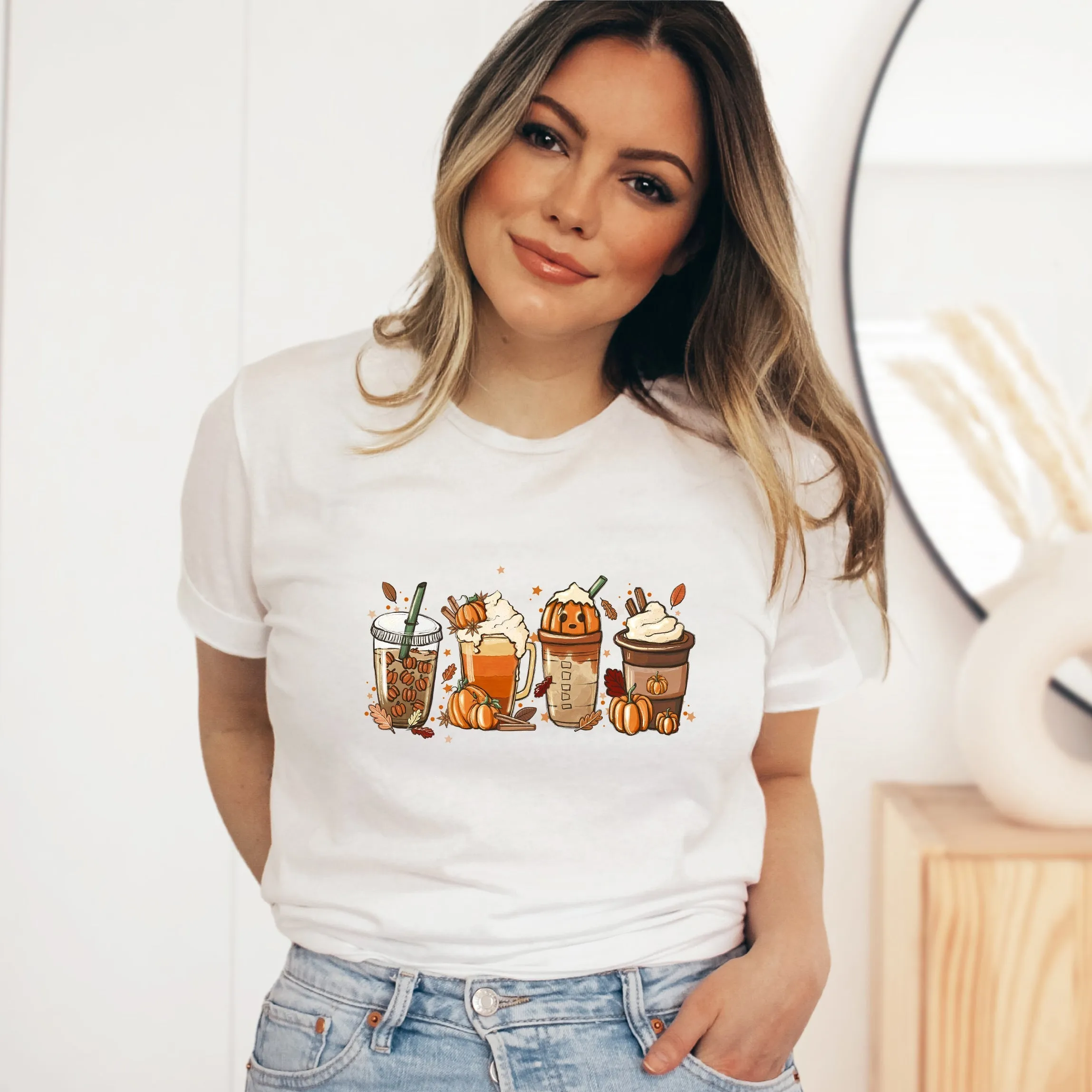Fall Lattes | Short Sleeve Crew Neck