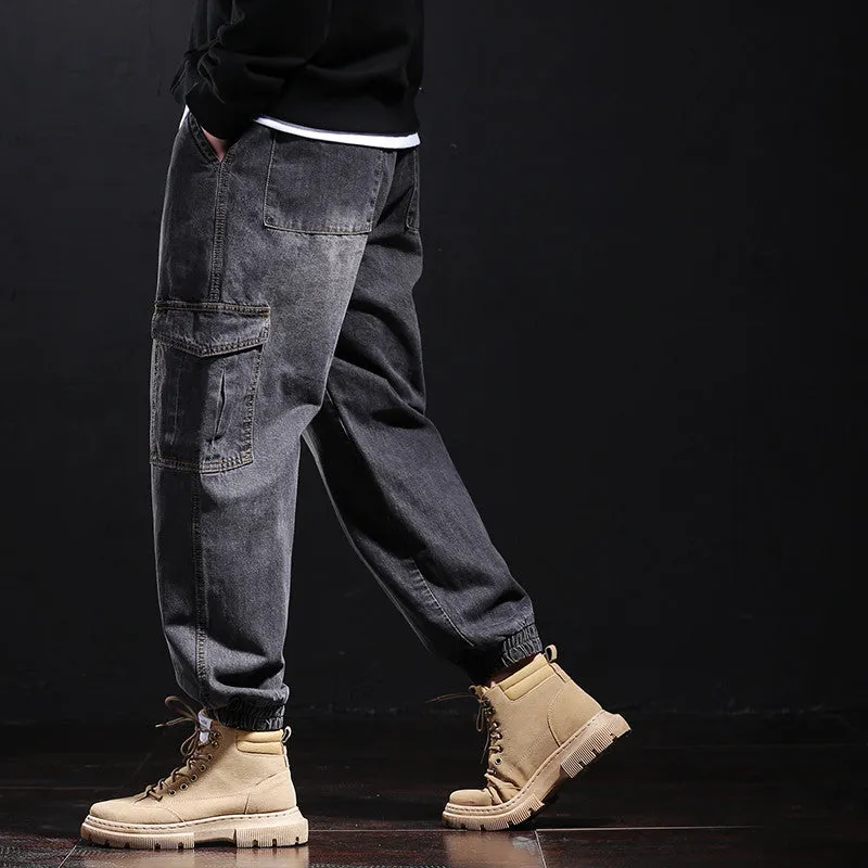 Fallwinter Tooling Jeans Mens Loose Harem