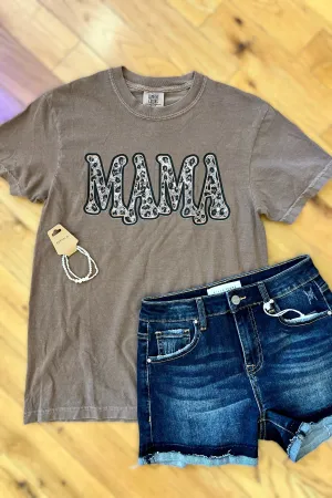 Faux Sequin Mama Comfort Colors Tee