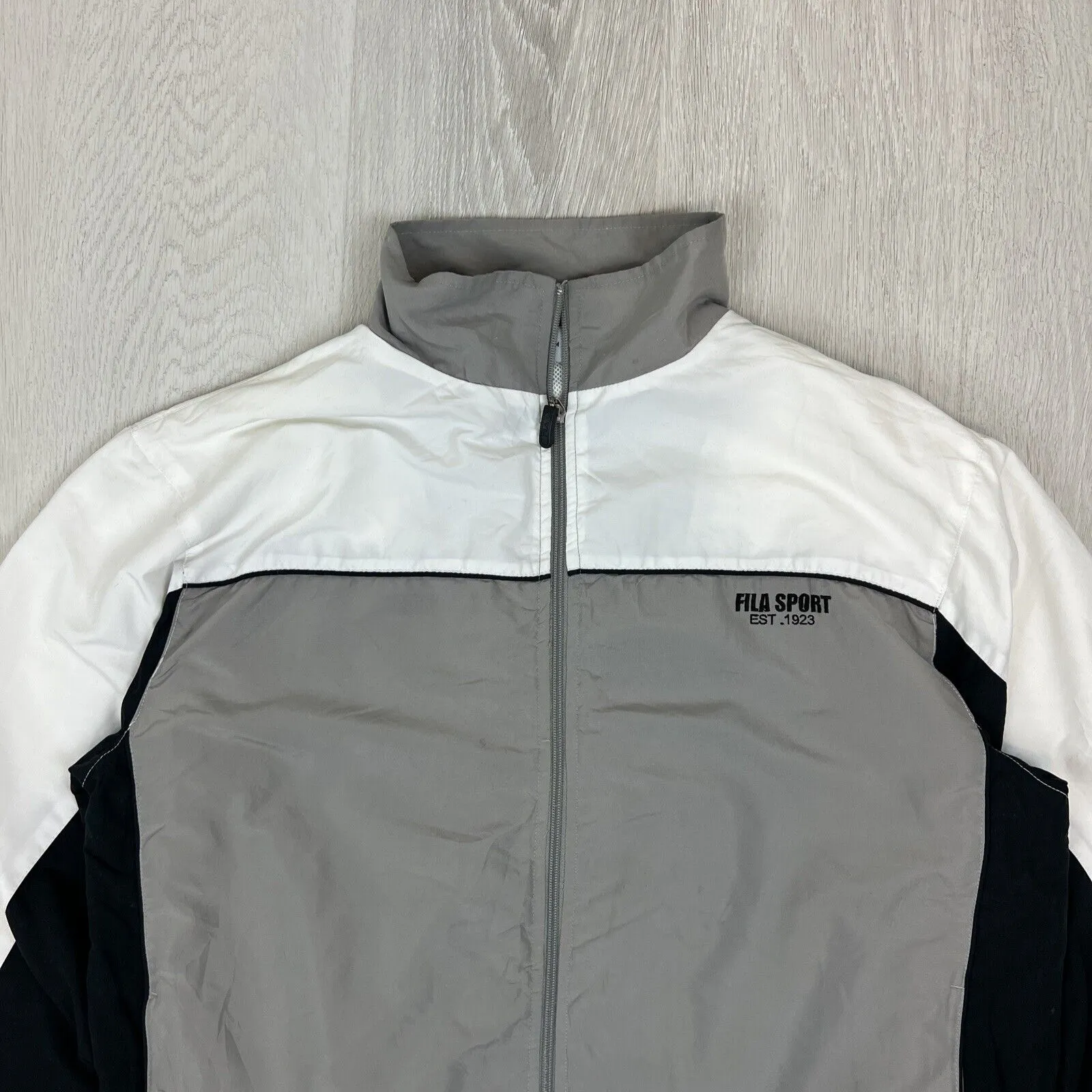 FILA Vintage Colour-block Mens Full Zip Tracksuit Jacket Size Medium