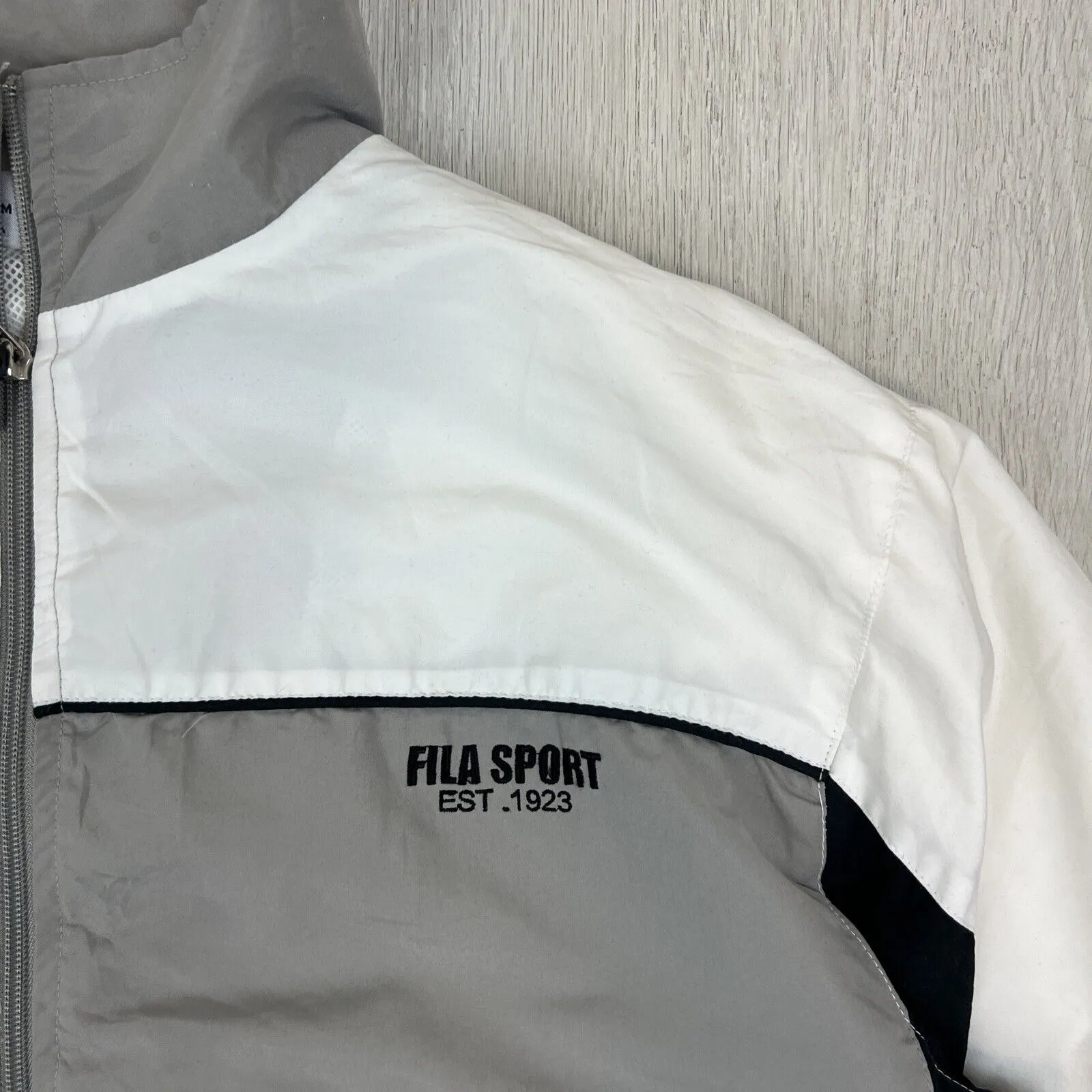 FILA Vintage Colour-block Mens Full Zip Tracksuit Jacket Size Medium