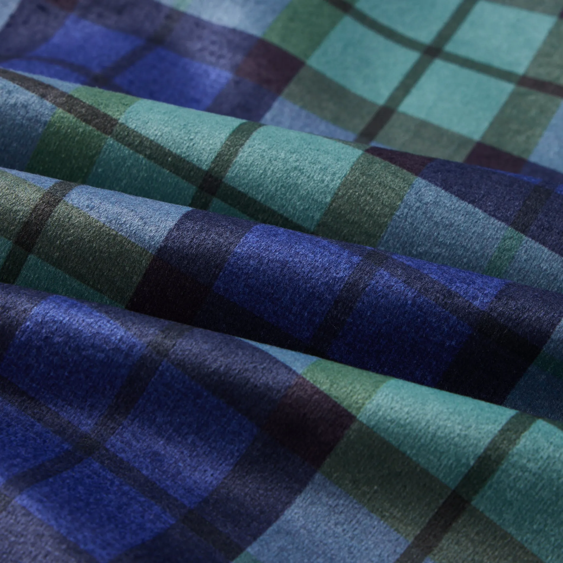 Flannel Plaid Button Shirt Lumber Jacket - Green