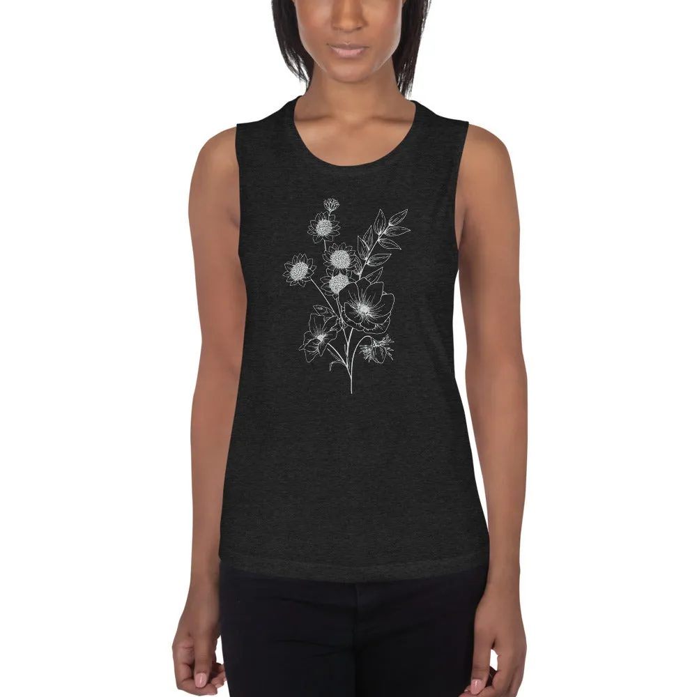 Floral Bouquet Ladies’ Muscle Tank