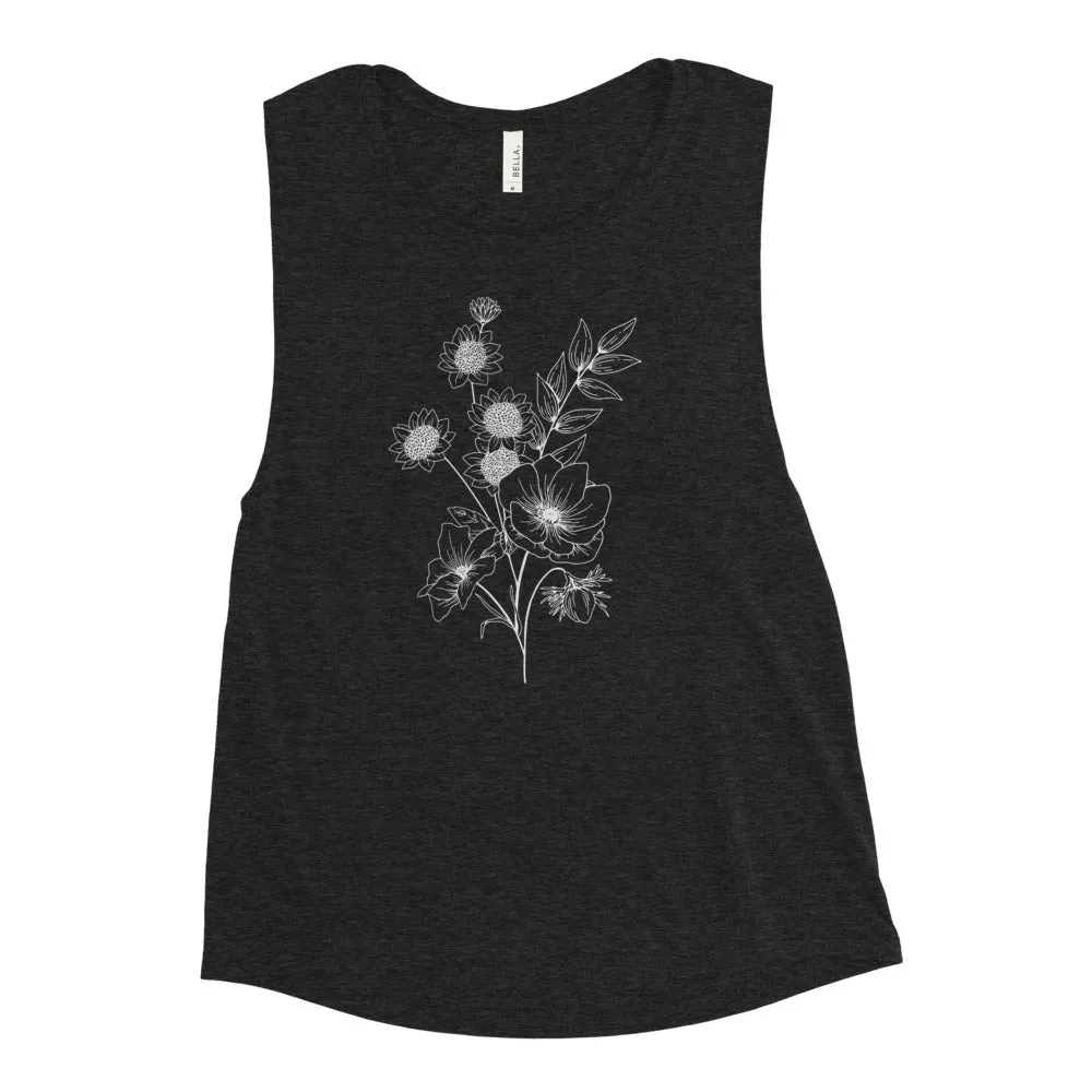 Floral Bouquet Ladies’ Muscle Tank