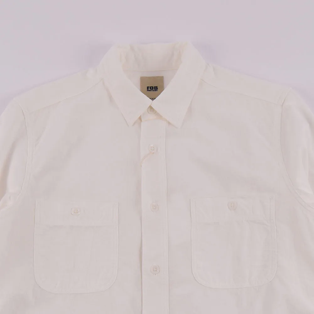FOB Factory White Oxford Work Shirt