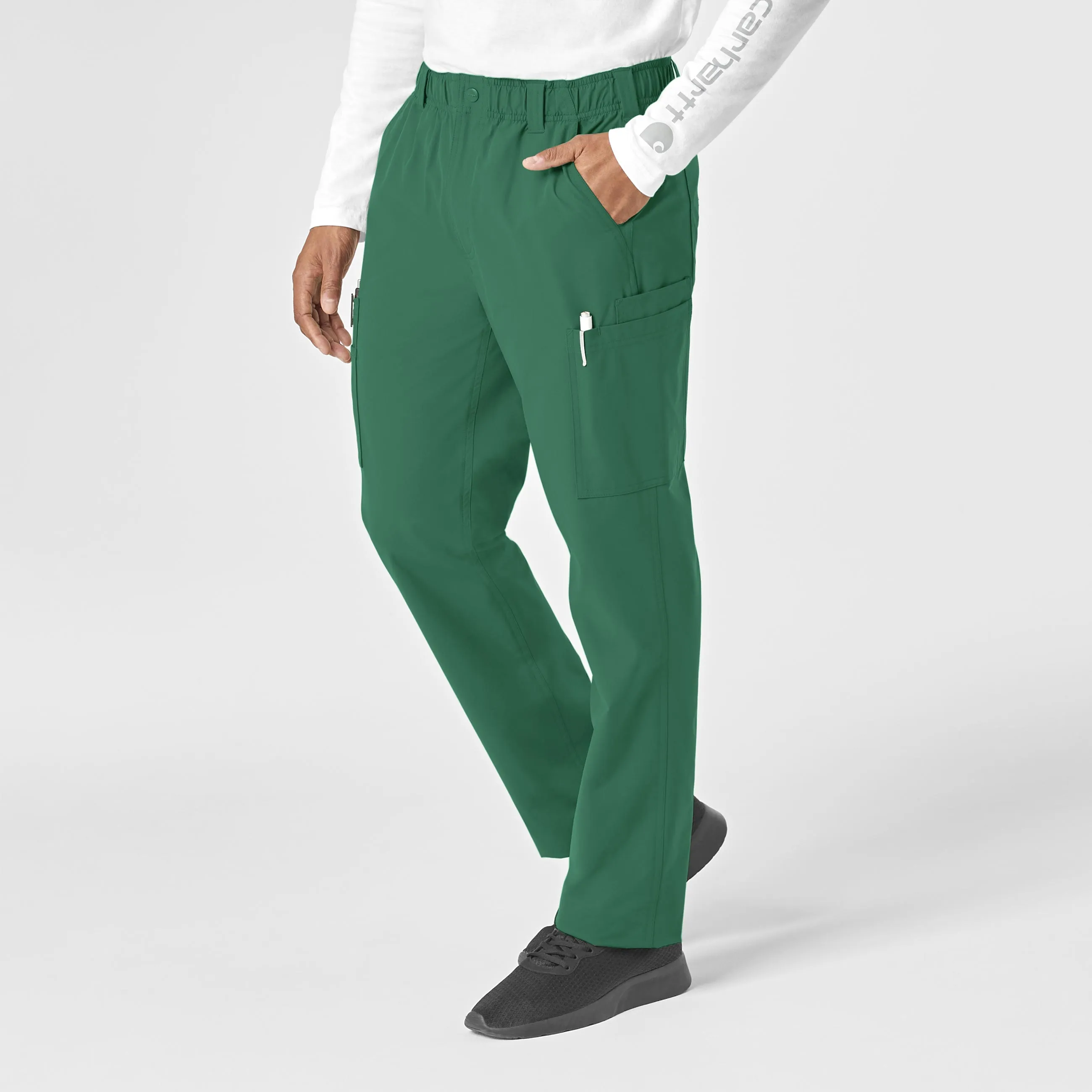 Force Essentials C56113 Men's Straight Leg Cargo Scrub Pants Hunter