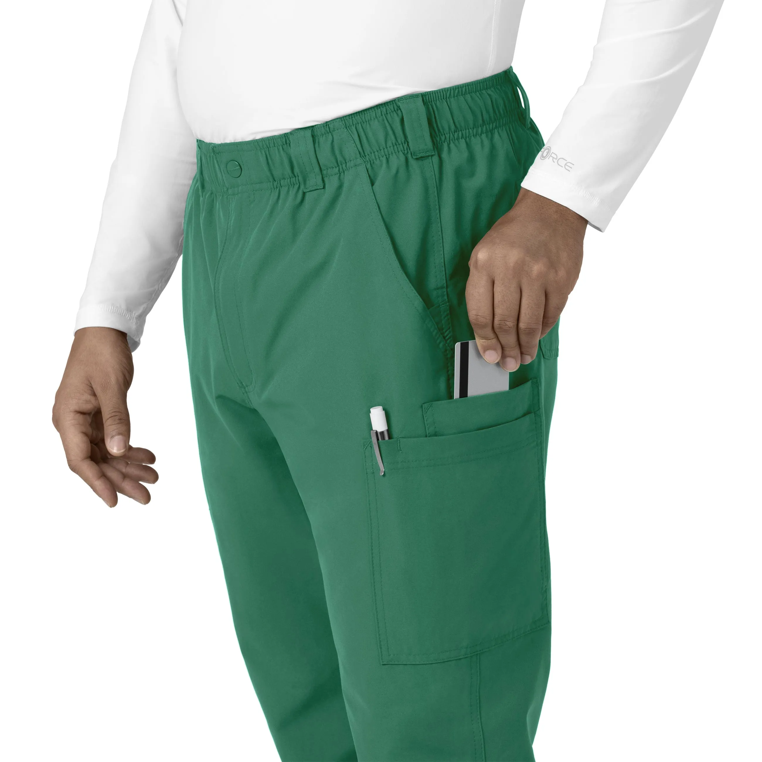 Force Essentials C56113 Men's Straight Leg Cargo Scrub Pants Hunter