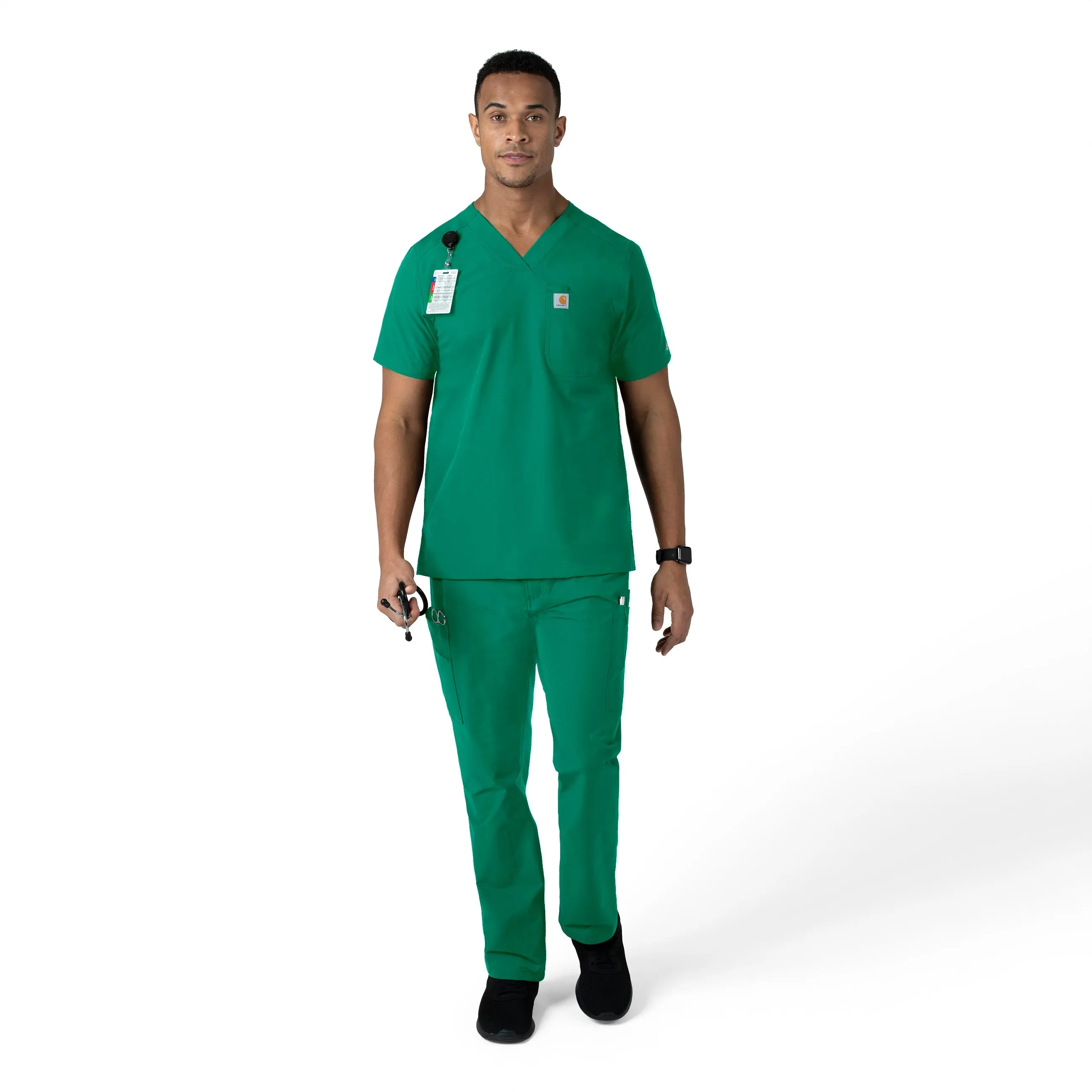 Force Essentials C56113 Men's Straight Leg Cargo Scrub Pants Hunter