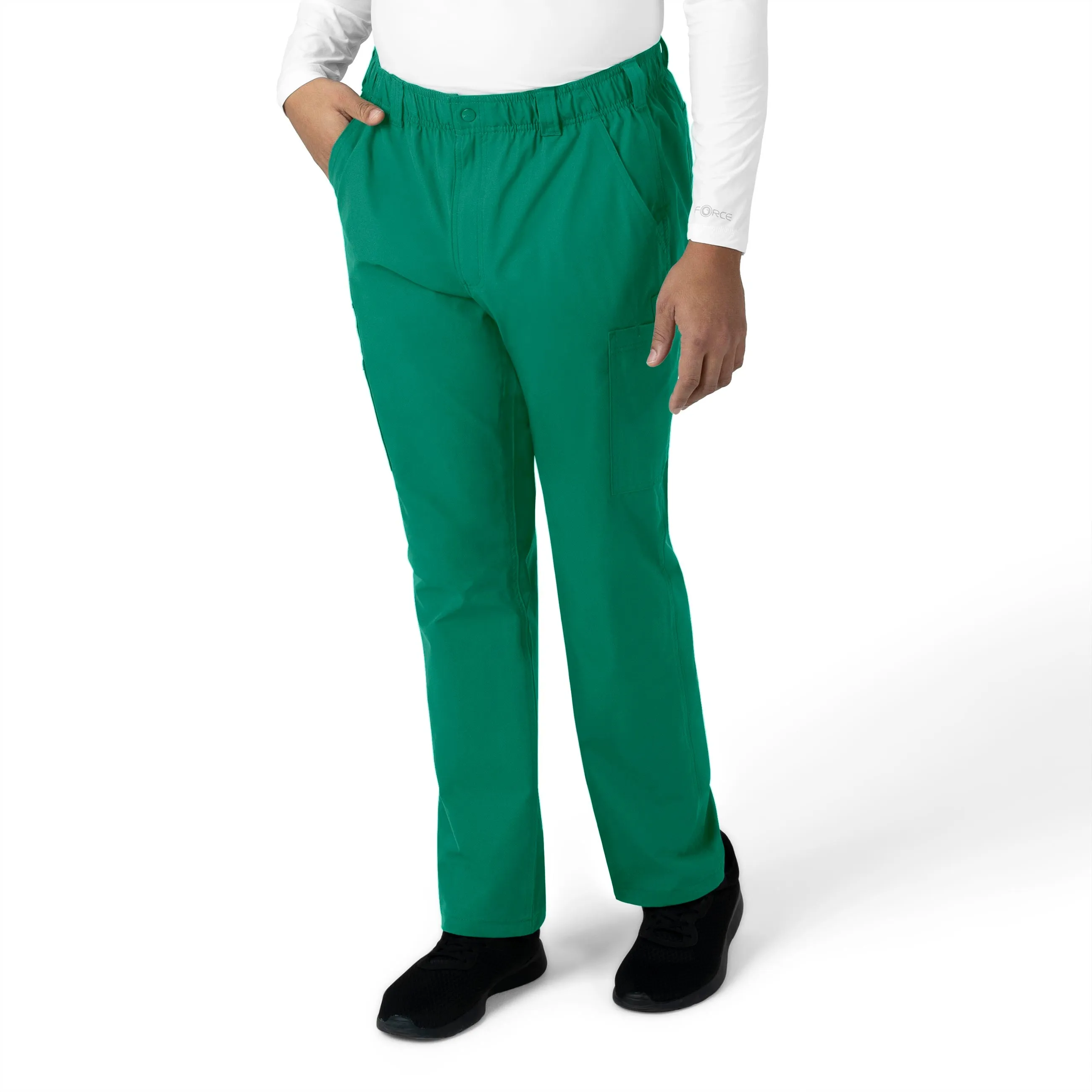 Force Essentials C56113 Men's Straight Leg Cargo Scrub Pants Hunter
