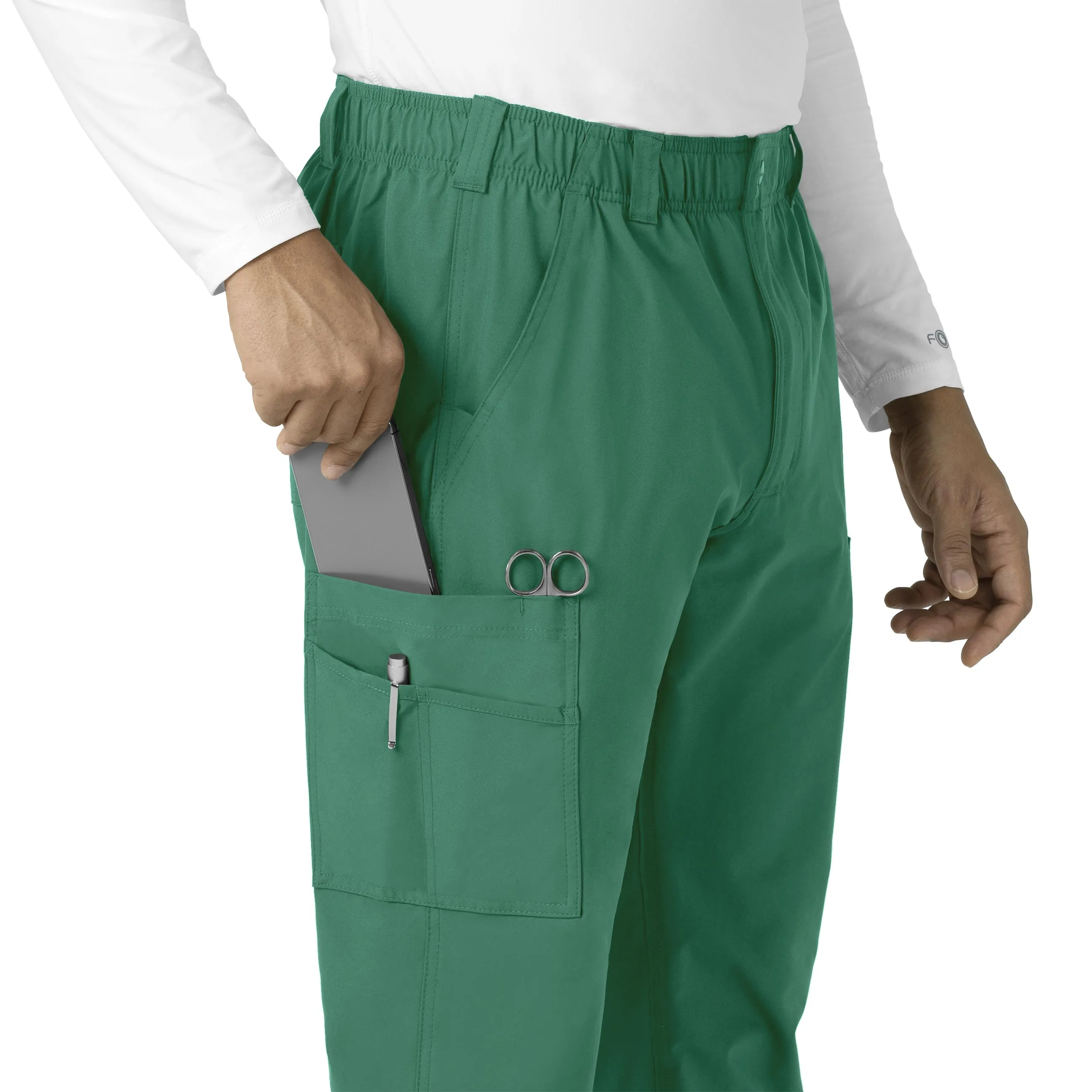Force Essentials C56113 Men's Straight Leg Cargo Scrub Pants Hunter