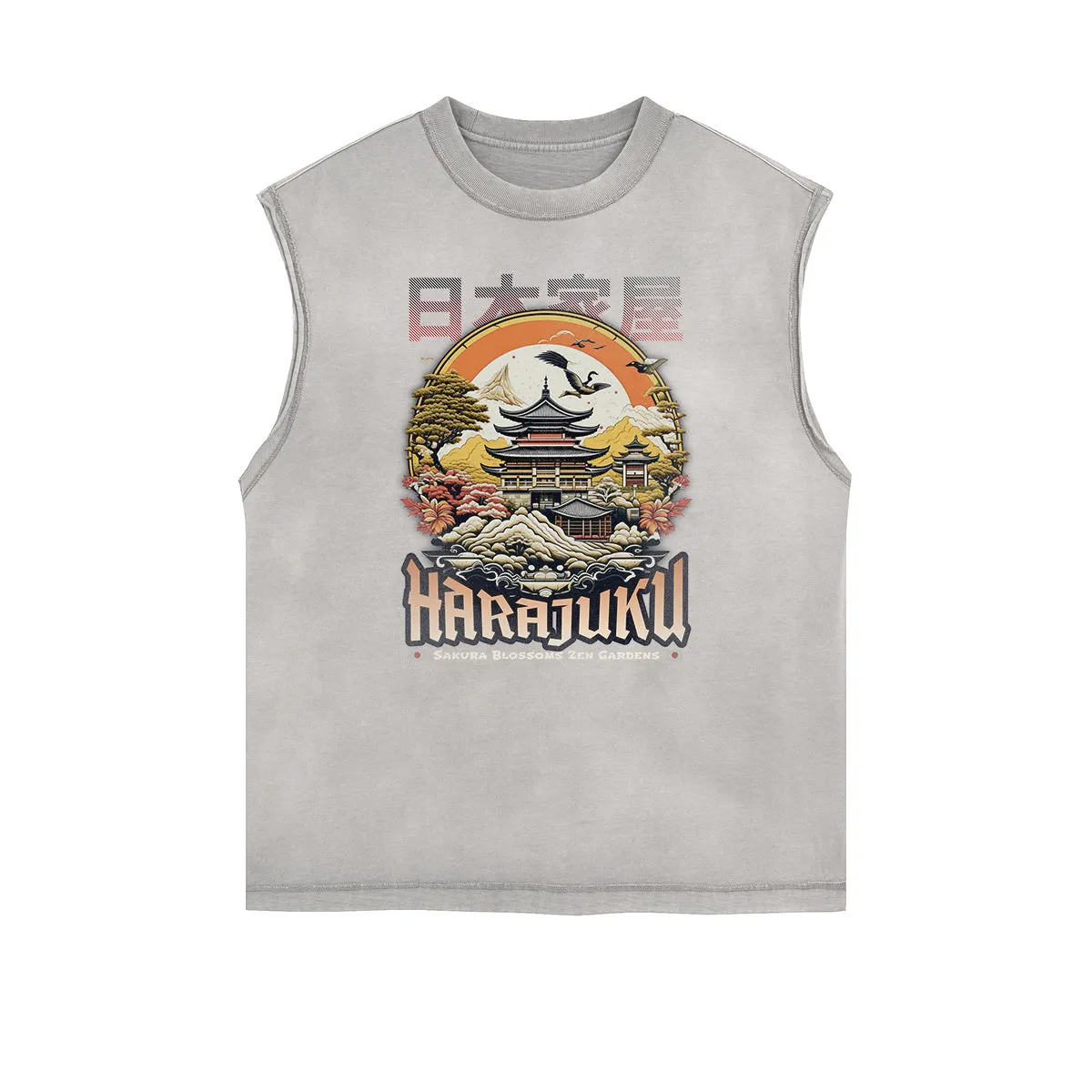 Frayed Edge Japanese Ukiyo Graphic Tank
