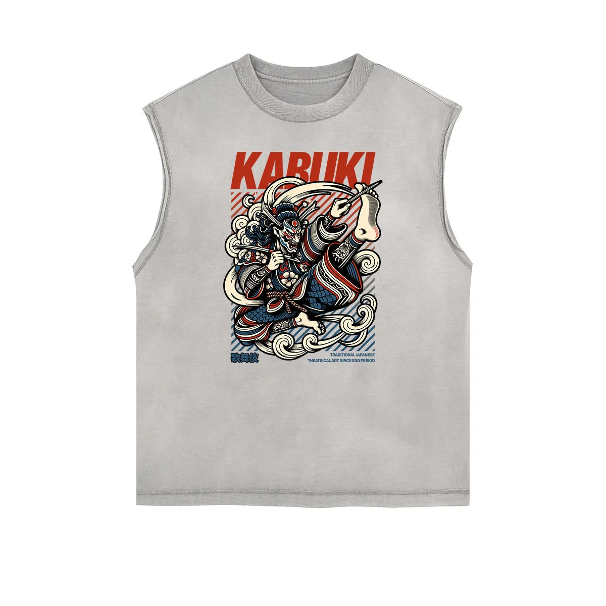 Frayed Edge Japanese Ukiyo Graphic Tank