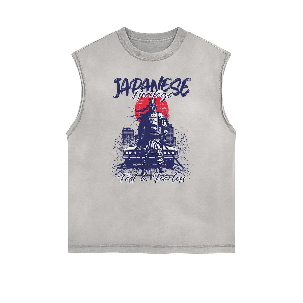 Frayed Edge Japanese Ukiyo Graphic Tank