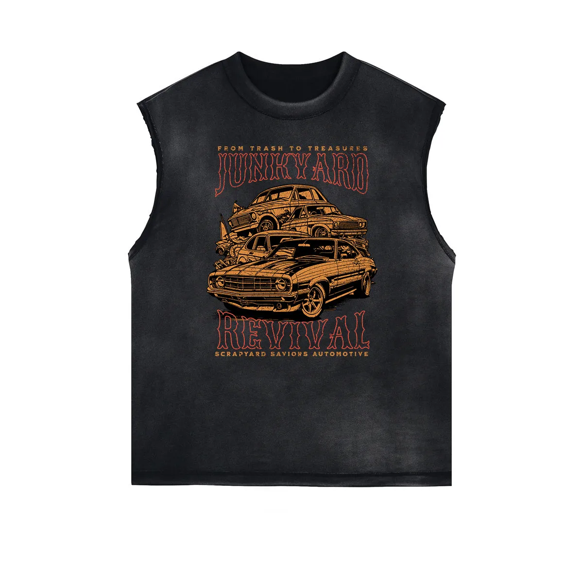 Frayed Edge Retro Revival Graphic Tank Top