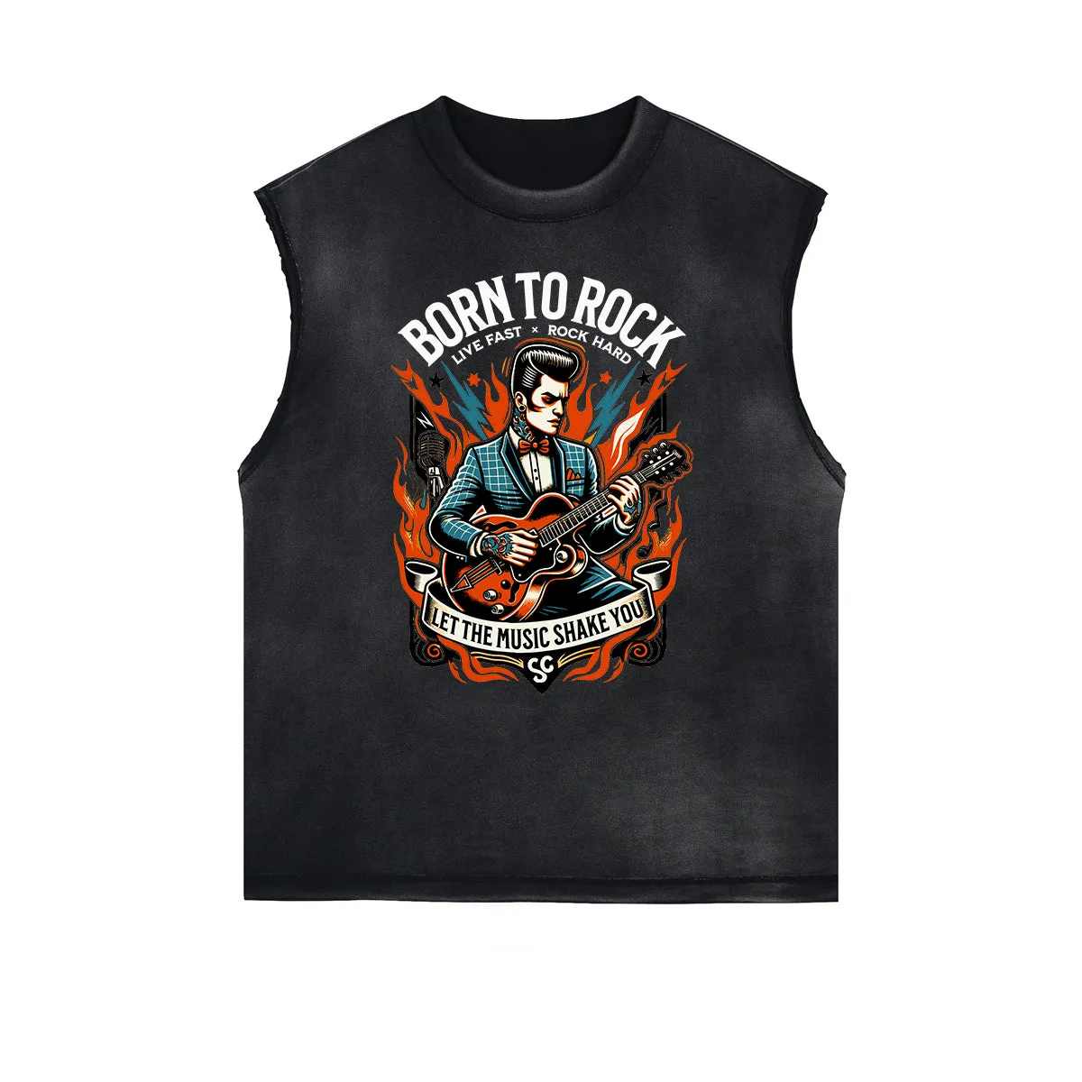 Frayed Edge Rock Style Graphic Tank