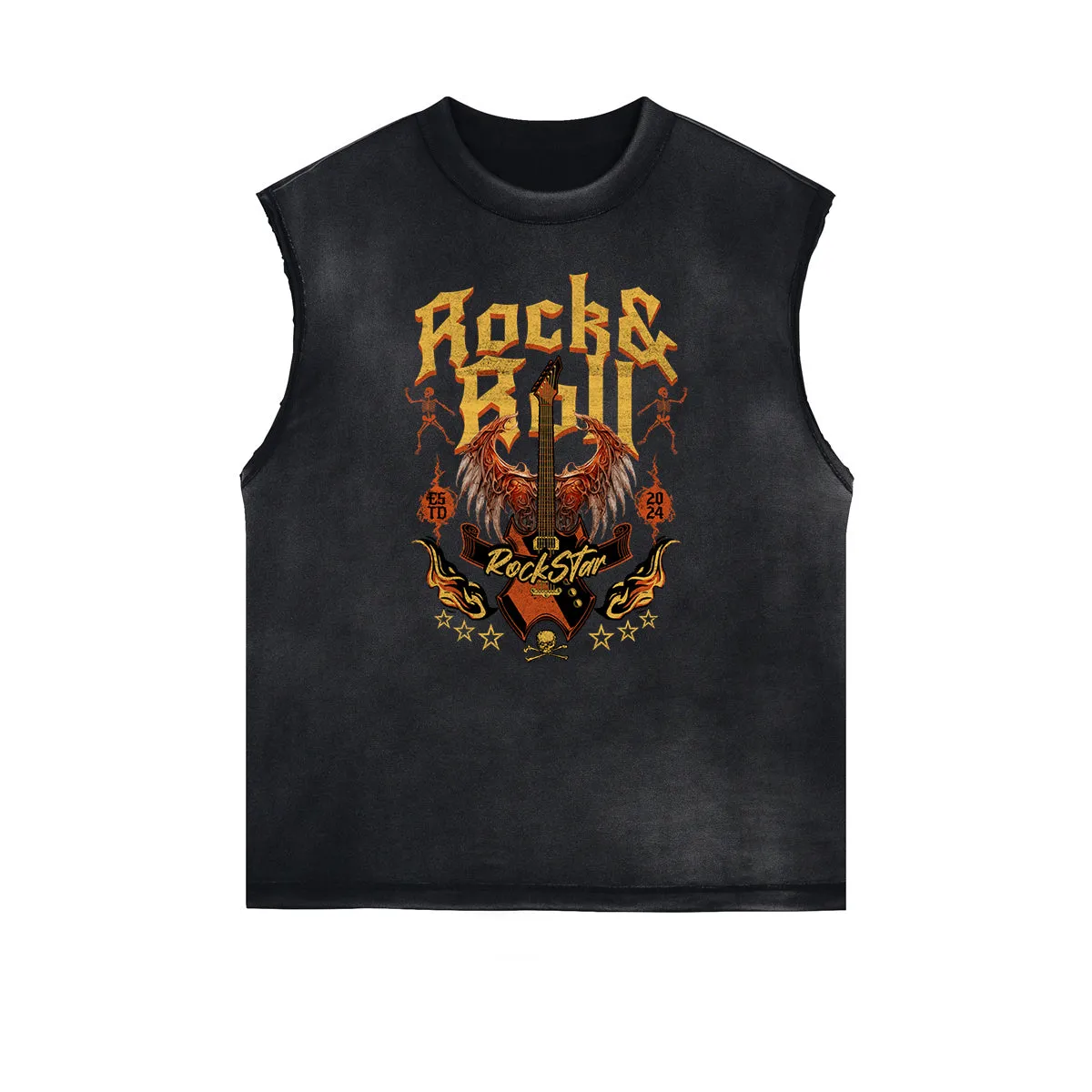 Frayed Edge Rock Style Graphic Tank