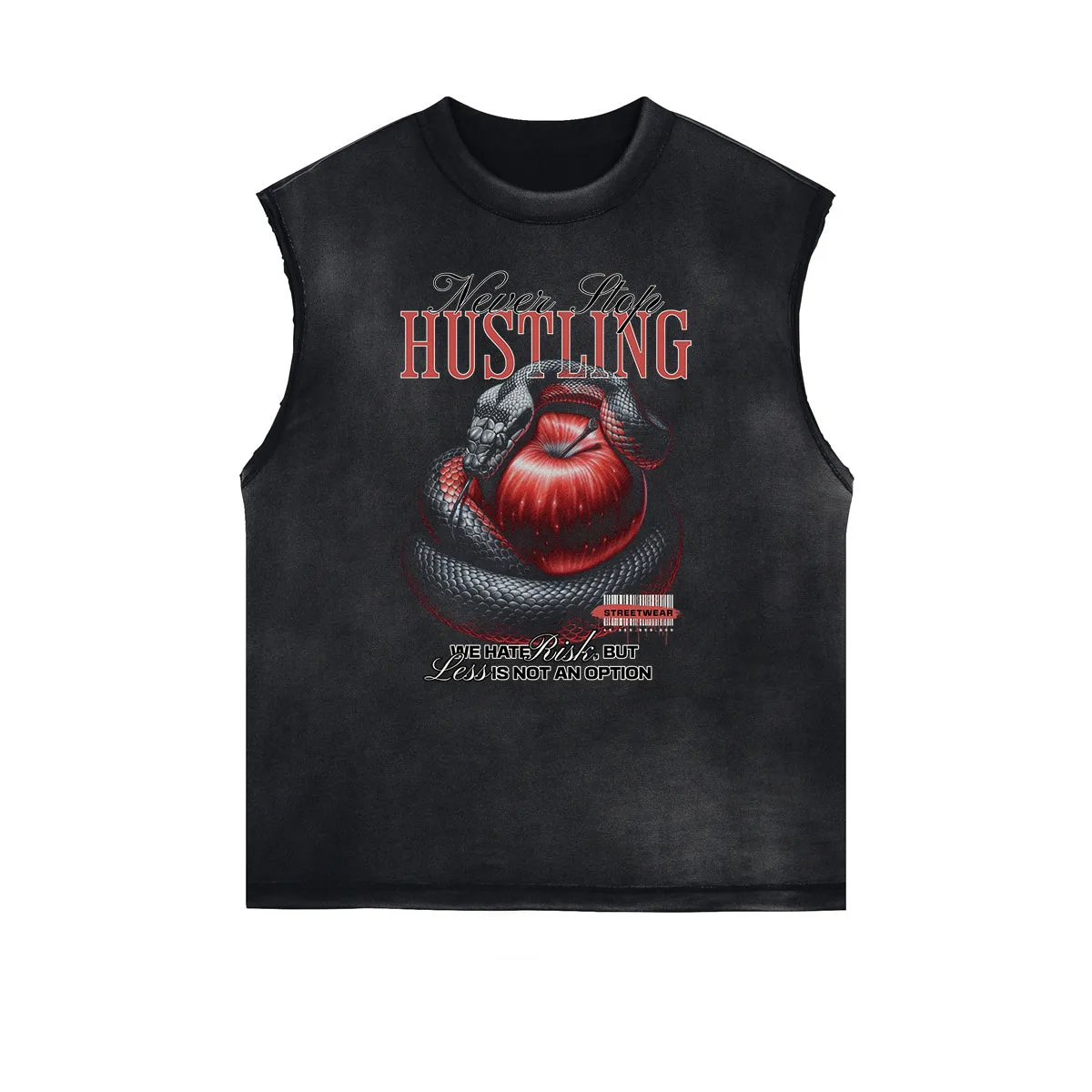 Frayed Edge Snake Graphic Tank Top