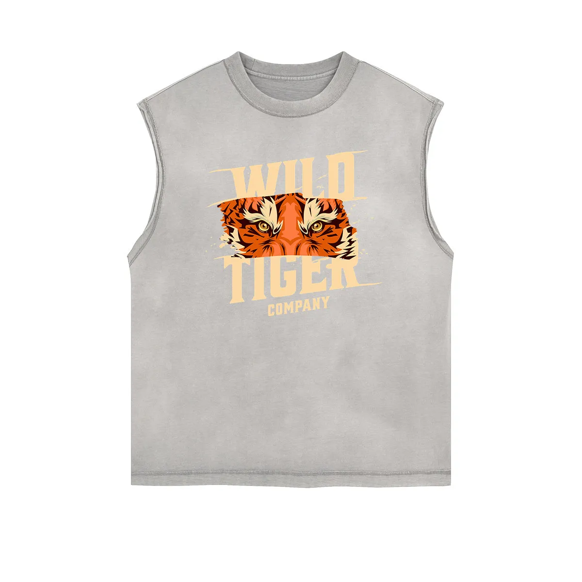 Frayed Edge Tiger Graphic Tank Top