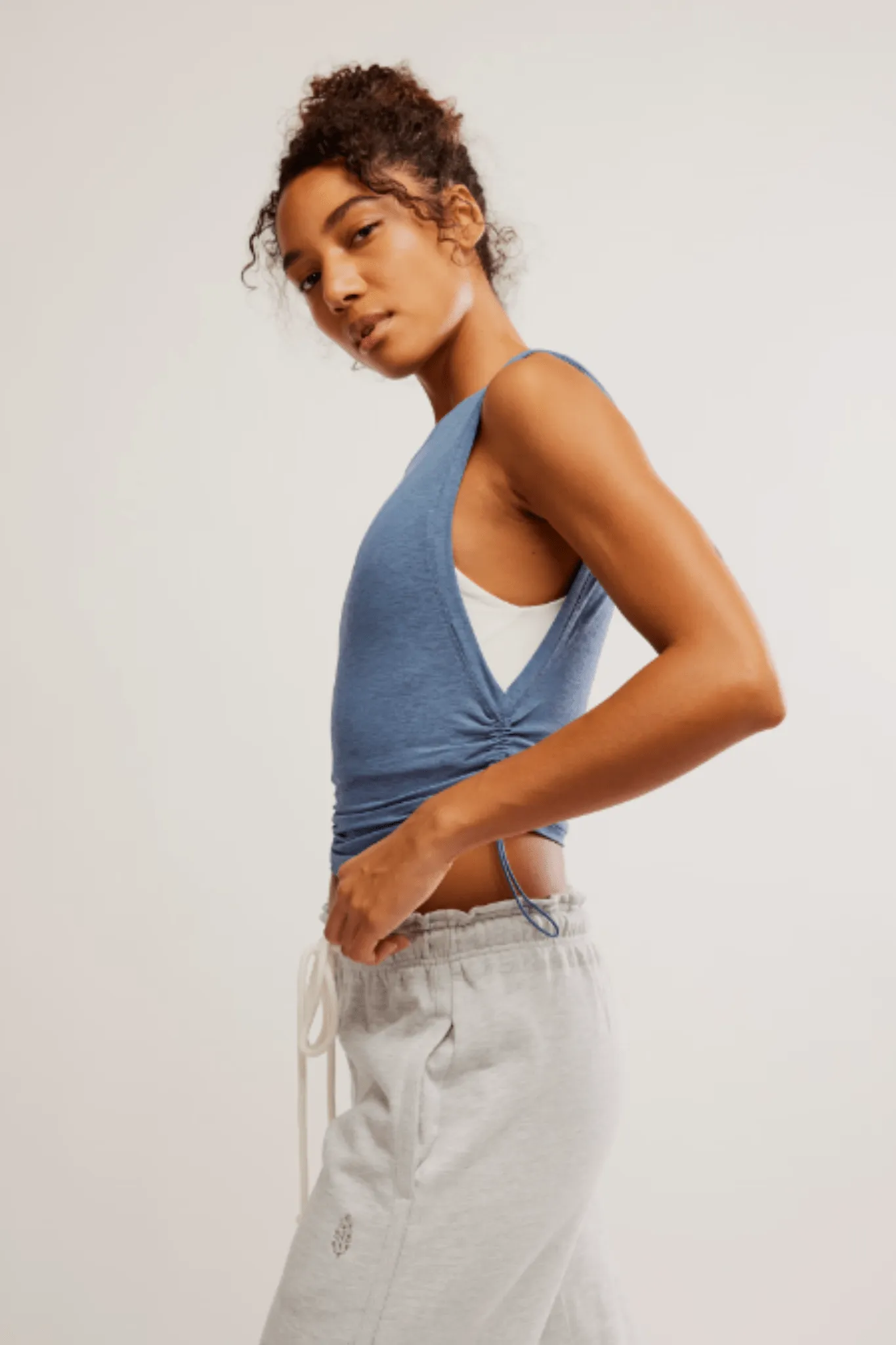 Free People: Sport Mode Muscle Tank in Skyline