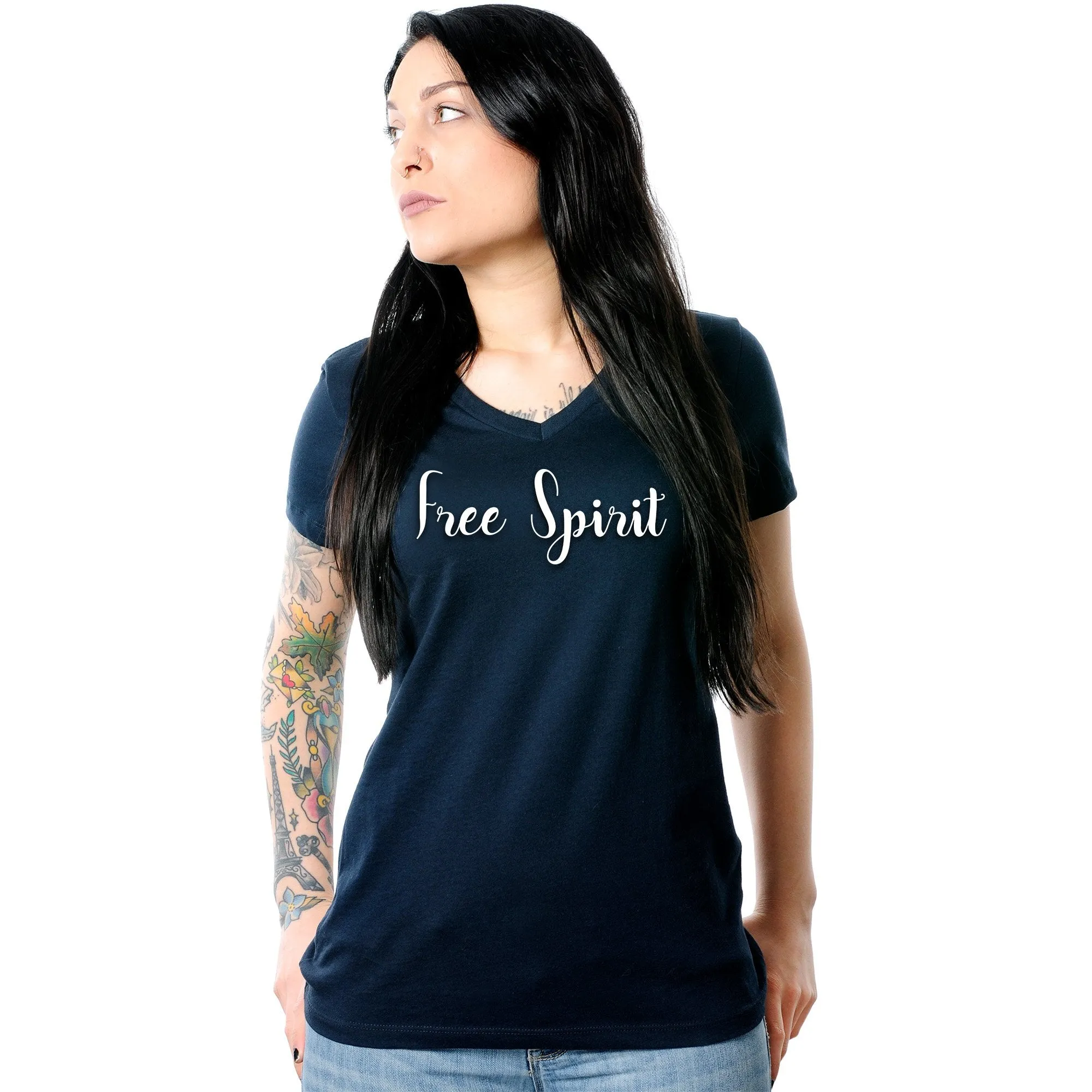 Free Spirit Tapered V-Neck Tee Shirt