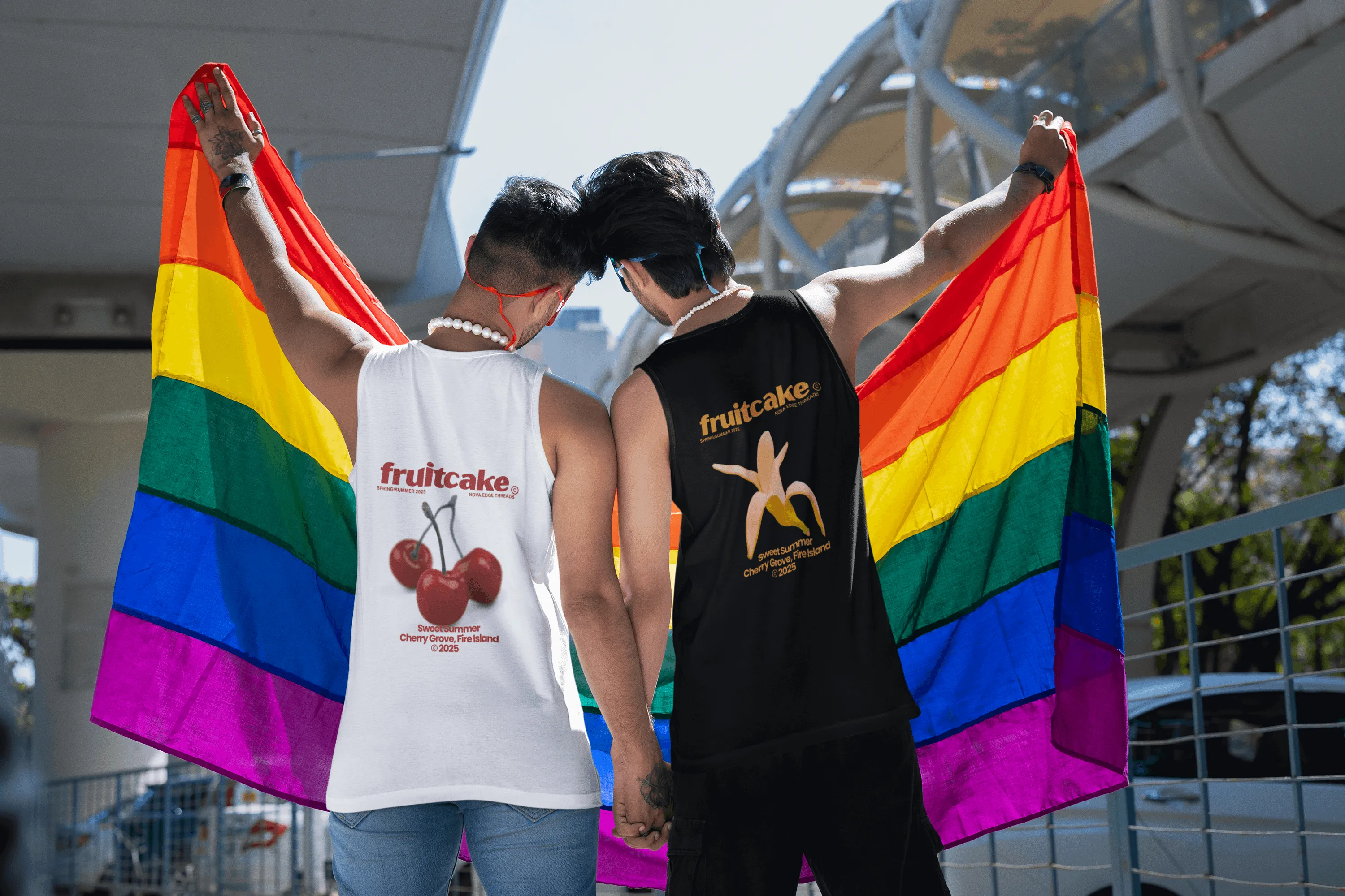 Fruitcake Gay Pride Cherry Red Design Relaxed Fit Sleeveless Tank Top