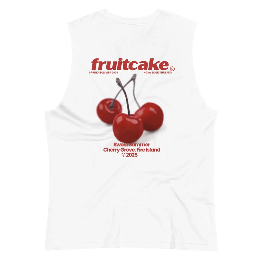 Fruitcake Gay Pride Cherry Red Design Relaxed Fit Sleeveless Tank Top
