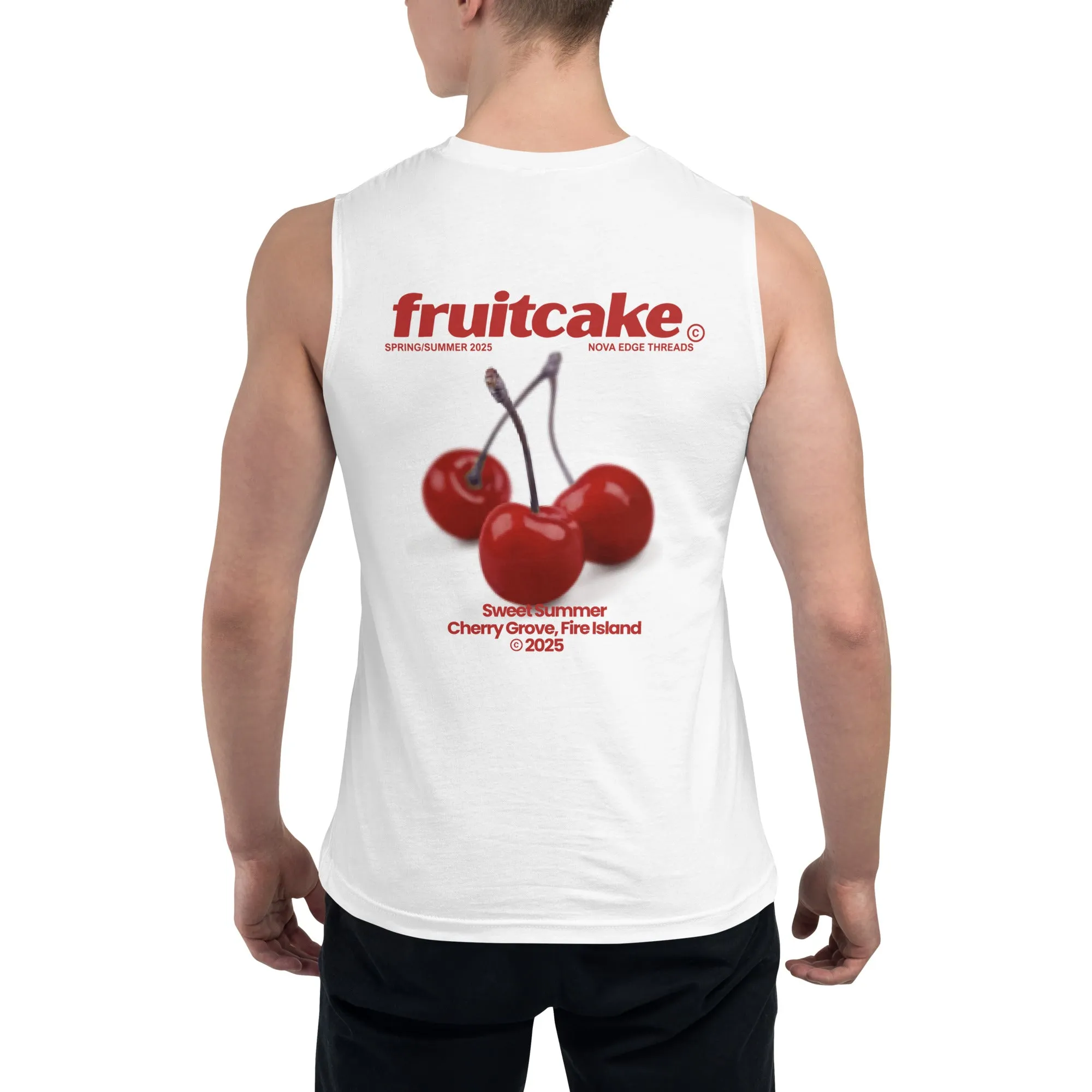 Fruitcake Gay Pride Cherry Red Design Relaxed Fit Sleeveless Tank Top