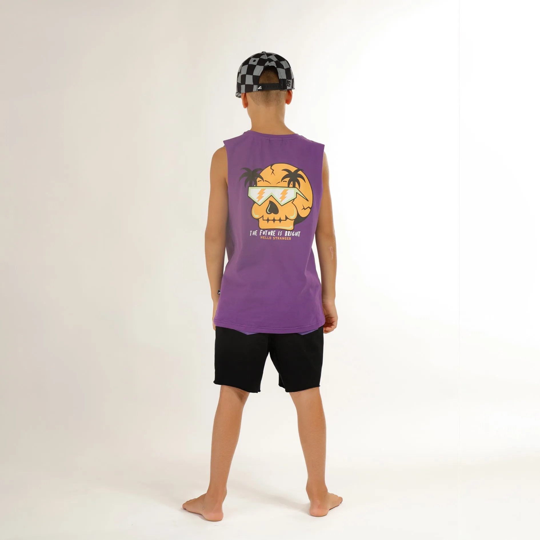 Future Is Bright Muscle Tee - Purple